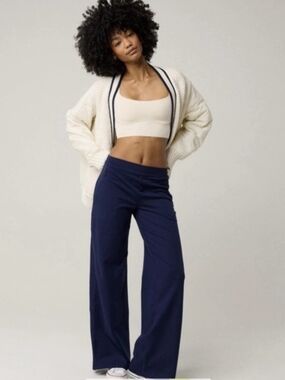 Offline By AERIE Hugger Wide-Leg Navy Pants